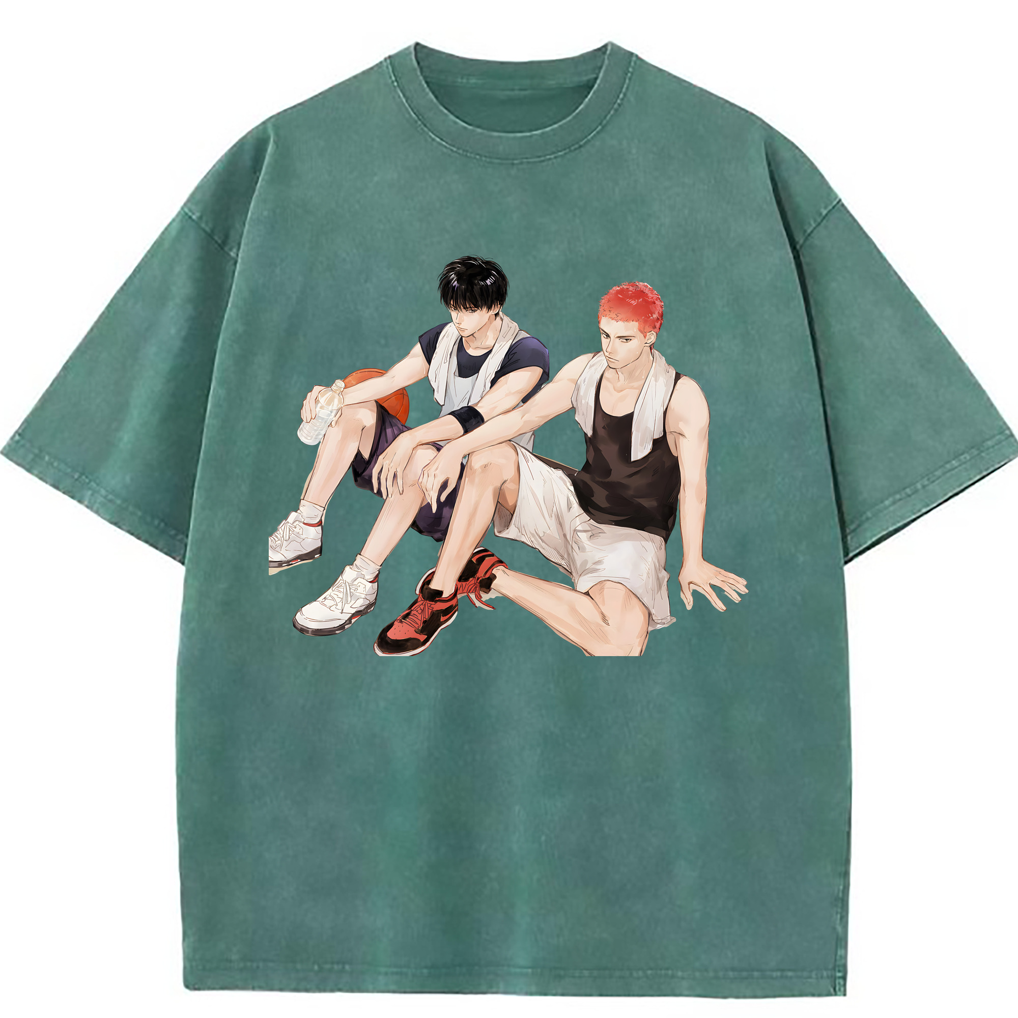 （画像用） SLAM DUNK／スラムダンク 綿100% ヴィンテージ風 半袖Tシャツ（フロントプリント）